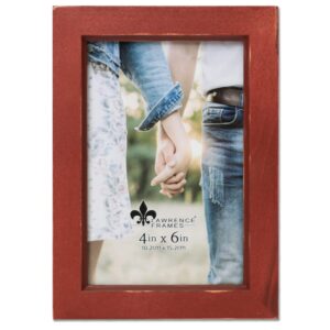 lawrence frames abbey picture frame, 4x6, brick red