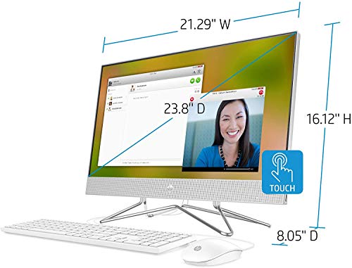 HP 24-inch All-in-One Touchscreen Desktop Computer, AMD Ryzen 5 4500U Processor, 12 GB RAM, 512 GB SSD, Windows 10 Home (24-dp0160, Silver)