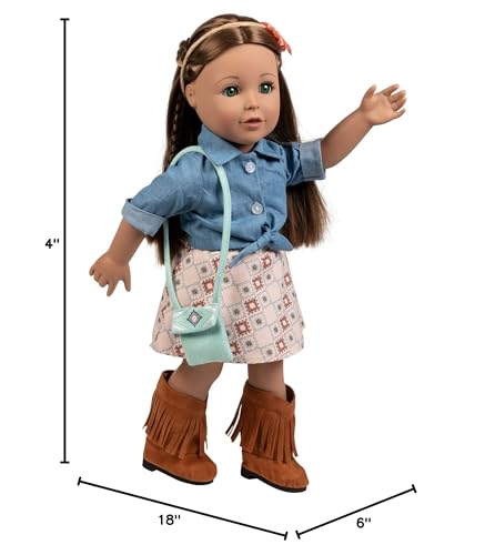 ADORA Amazon Exclusive Amazing Girls Collection, 18” Realistic Doll with Changeable Outfit and Movable Soft Body, Birthday Gift for Kids and Toddlers Ages 6+ - Cassidy