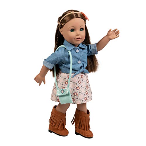 ADORA Amazon Exclusive Amazing Girls Collection, 18” Realistic Doll with Changeable Outfit and Movable Soft Body, Birthday Gift for Kids and Toddlers Ages 6+ - Cassidy