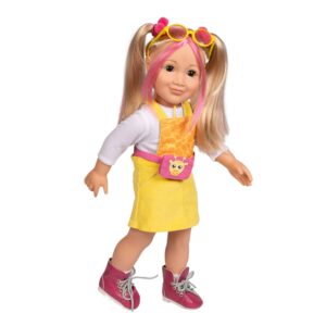 ADORA Amazon Exclusive Amazing Girl Dolls - 18” Realistic Doll in Soft Vinyl, Huggable Body and Dressed in a Chic, Changeable Outfit Birthday Gift for Ages 6+ - Lucy