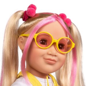 ADORA Amazon Exclusive Amazing Girl Dolls - 18” Realistic Doll in Soft Vinyl, Huggable Body and Dressed in a Chic, Changeable Outfit Birthday Gift for Ages 6+ - Lucy