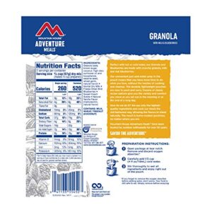 Mountain House Granola with Milk & Blueberries | Freeze Dried Backpacking & Camping Food | 2 Servings