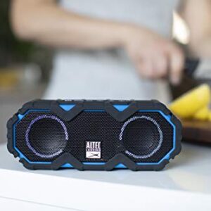 Altec Lansing LifeJacket Mini - Waterproof Bluetooth Speaker with Lights, Portable Wireless Speaker for Pool, Beach, Hiking, Sports, Camping, 16 Hour Playtime, Floats in Water