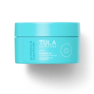 tula skin care brighten up smoothing primer gel - silicone-free, non-comedogenic face primer grips makeup, infused with yuzu and willowherb, 1.41 fl oz.