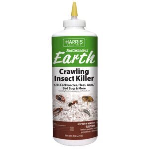 harris diatomaceous earth crawling insect killer, 8oz for roaches, fleas, ants, bed bugs, and more…