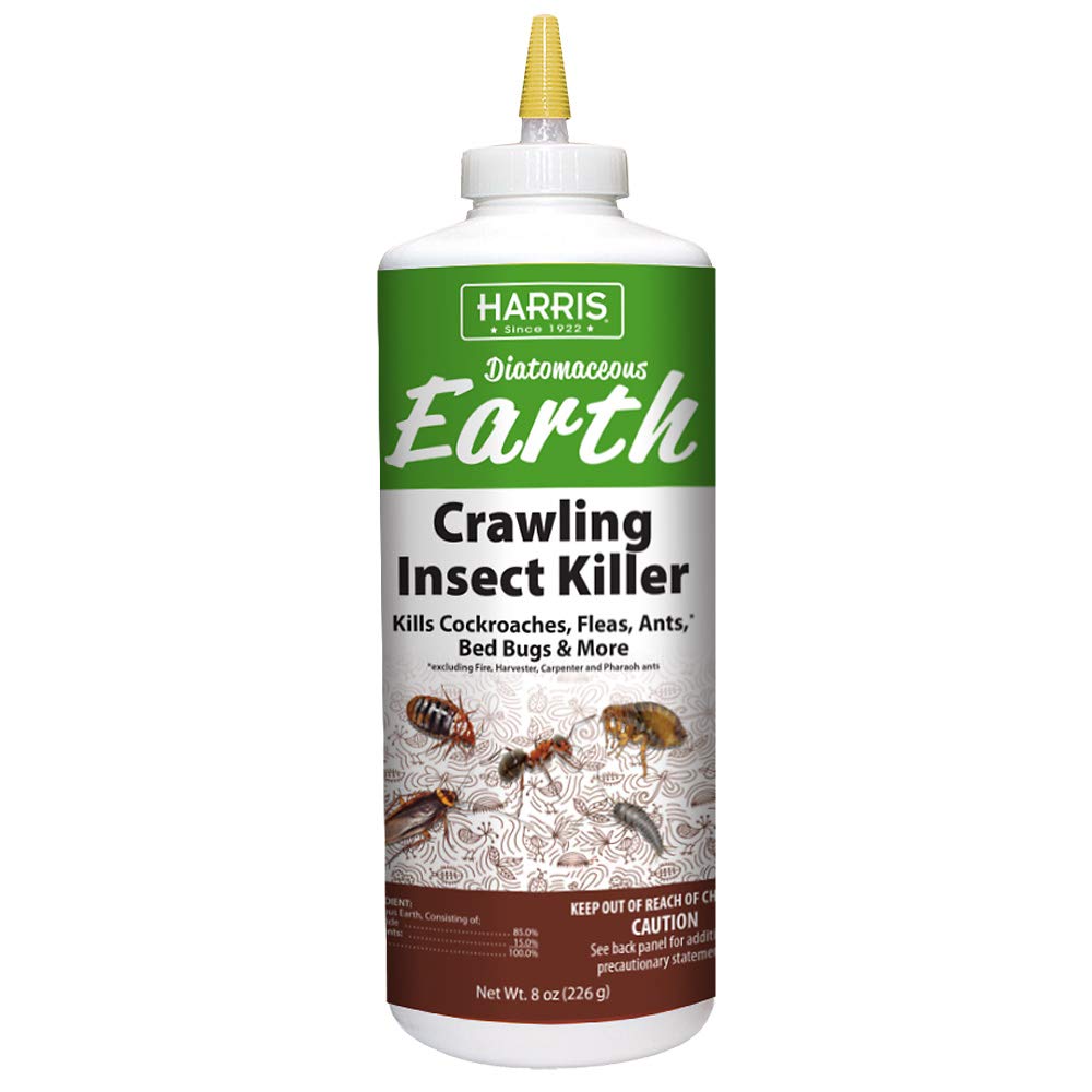 Harris Diatomaceous Earth Crawling Insect Killer, 8oz for Roaches, Fleas, Ants, Bed Bugs, and More…