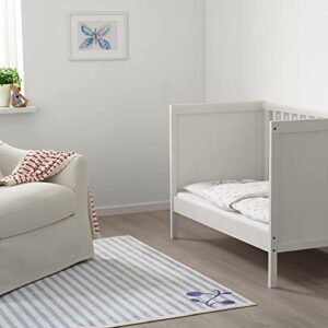 Ikea Rodhake Crib Duvet Cover/Pillowcase Rabbit Pattern White/Beige 43x49/14x22 304.401.73