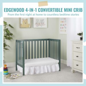 Dream On Me, Edgewood 4-in-1 Convertible Mini Crib, Olive