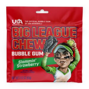 Big League Chew Strawberry Tray + (12 Packs)