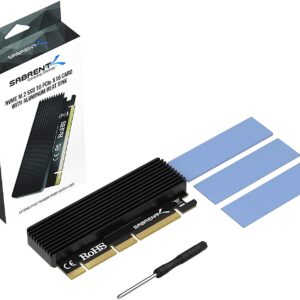 SABRENT NVMe M.2 SSD to PCIe X16/X8/X4 Card with Aluminum Heat Sink (EC-PCIE)