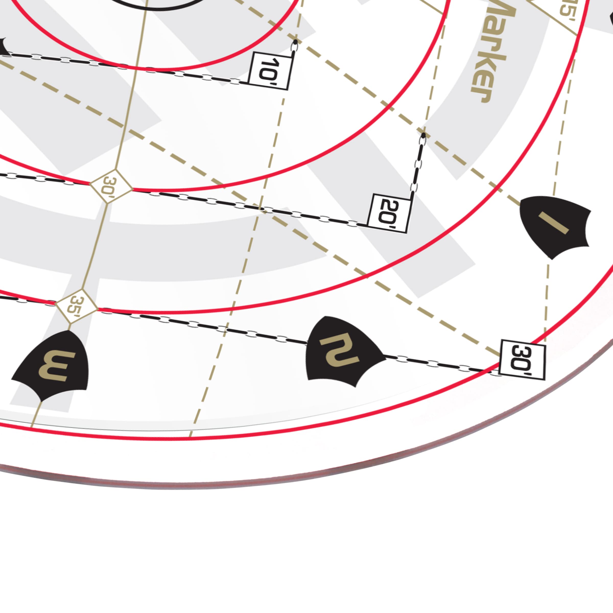 ENHANCE 30ft Spell AOE Damage Template - DND Area of Effect Marker for 1" Battle Grid Mat or Grid-Less Terrain - Upgraded Measure Tool Quickly Determines Spell Effects - Perfect for Tabletop RPG DMS