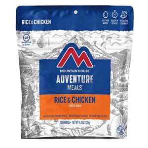 mountain house rice & chicken | freeze dried backpacking & camping food |2-servings | gluten-free