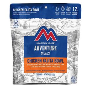 mountain house chicken fajita bowl | freeze dried backpacking & camping food | 2 servings | gluten-free