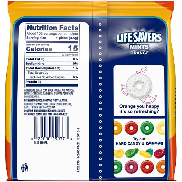 LIFE SAVERS Orange Mint Hard Candy, 14.5-Ounce (Pack of 2)