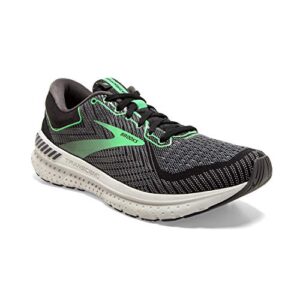 brooks womens transcend 7 running shoe - black/ebony/green - b - 6