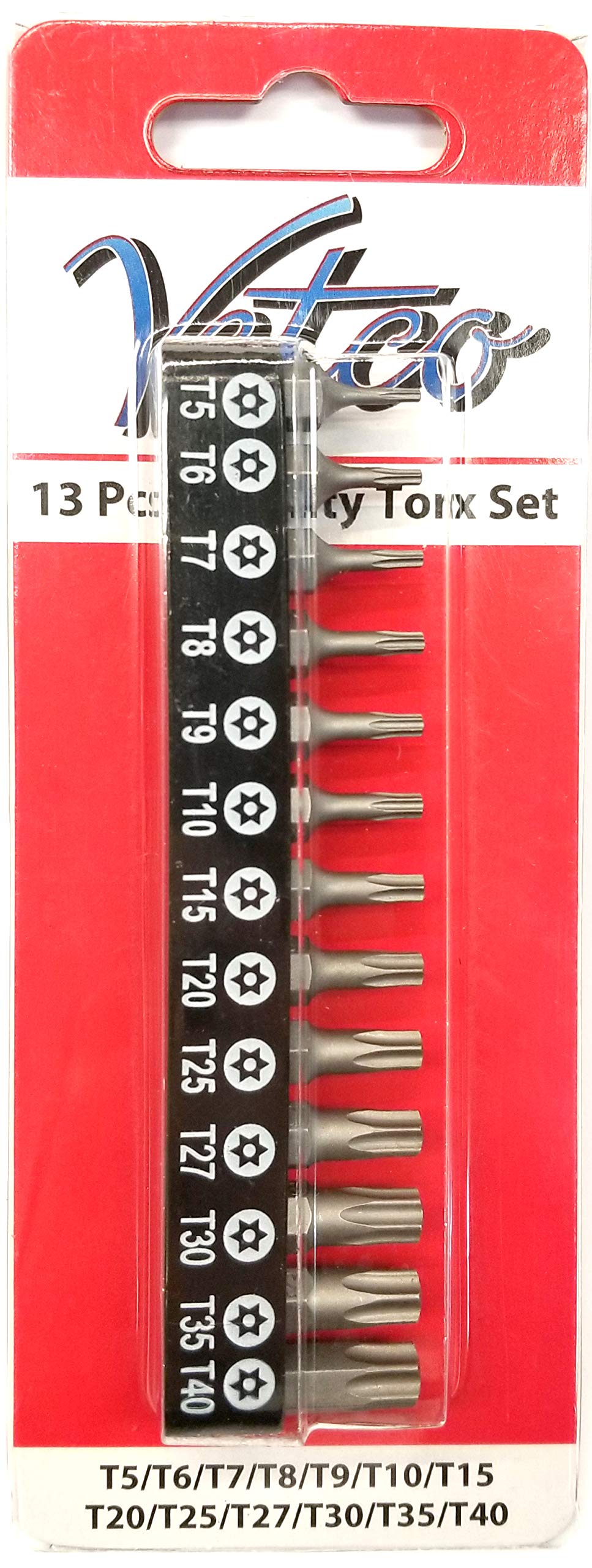 VETCO Security Torx Bit Sets T-5 - T40 (13-Piece)