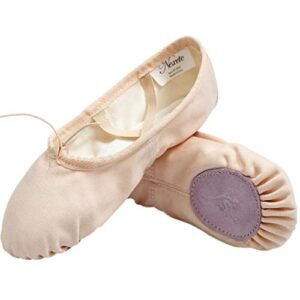 Nexete Ballet Shoes Slippers Classic Canvas Split-Sole Dance Slippers for Toddler Kid Girl Boy Women (Women 12, Ballet Pink)