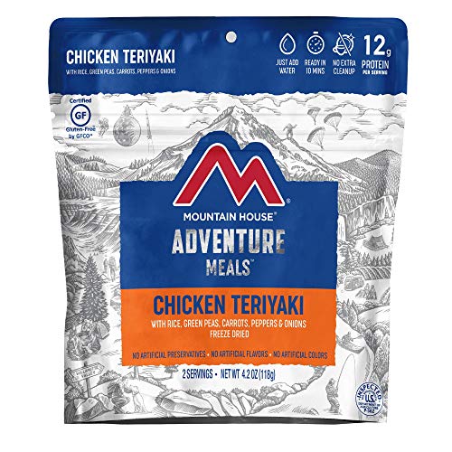 Mountain House Chicken Teriyaki with Rice | Freeze Dried Backpacking & Camping Food | 2 Servings | Gluten-Free