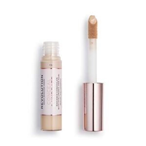 Makeup Revolution Conceal and Hydrate Concealer, Full Coverage & Matte Finish, C5 for Light Skin Tones, Vegan & Cruelty-Free, 0.7 Fl Oz