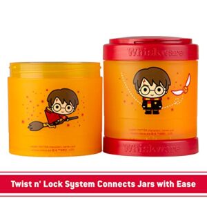 Whiskware Harry Potter Stackable Snack Containers for Kids and Toddlers, 3 Stackable Snack Cups for School and Travel, Harry Potter