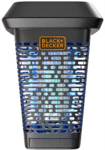 black+decker bug zapper, electric uv insect catcher & killer for flies, mosquitoes, gnats & other small to large flying pests, 1 acre outdoor coverage for home, deck, garden, patio, camping & more