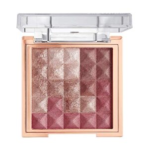 flower beauty pyramids highlighter + blush cheek color - all-in-one blush + highlighter makeup - radiant glow + pigmented blush - cruelty-free + vegan (rose glow)