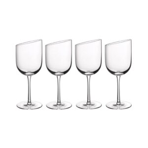 villeroy & boch new moon set, 4 pieces, elegant, modern red wine day use, crystal glass, transparent, dishwasher safe