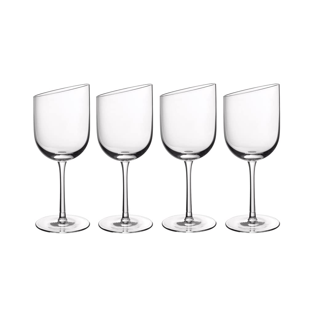 Villeroy & Boch New Moon Set, 4 Pieces, Elegant, Modern Red Wine Day Use, Crystal Glass, Transparent, Dishwasher Safe