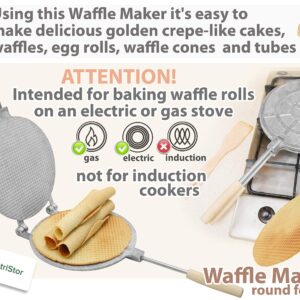 Waffle Maker - Waffle Cone Maker - Krumkake Iron - Wafer Maker - Waffle Makers - Waffle Cone Maker Machine - Stroopwafel Maker - Ice Cream Cone Maker - Wafer Iron - Stroopwafel Iron - Вафельница