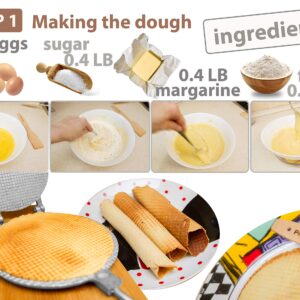 Waffle Maker - Waffle Cone Maker - Krumkake Iron - Wafer Maker - Waffle Makers - Waffle Cone Maker Machine - Stroopwafel Maker - Ice Cream Cone Maker - Wafer Iron - Stroopwafel Iron - Вафельница