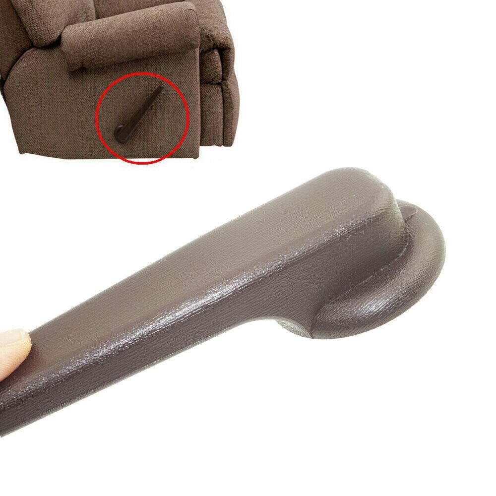 Universal Brown Plastic Sofa Chair Recliner Release Pull Handle Replacement Parts, 5/8" Lever Square Hole Foot Rest Release Right/Left Hand，fits More Brands Recliner Handle and Furniture