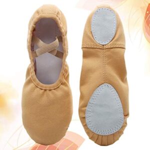 1 Pair Ballet Shoe Dance Gear Soft Sole Dance Shoes Mens Dance Shoes Kids Ballet Slippers Childrens Slippers Ballet Pointe Shoe Mens Slipper Elastic Mouth Girl Child Leather Shoes