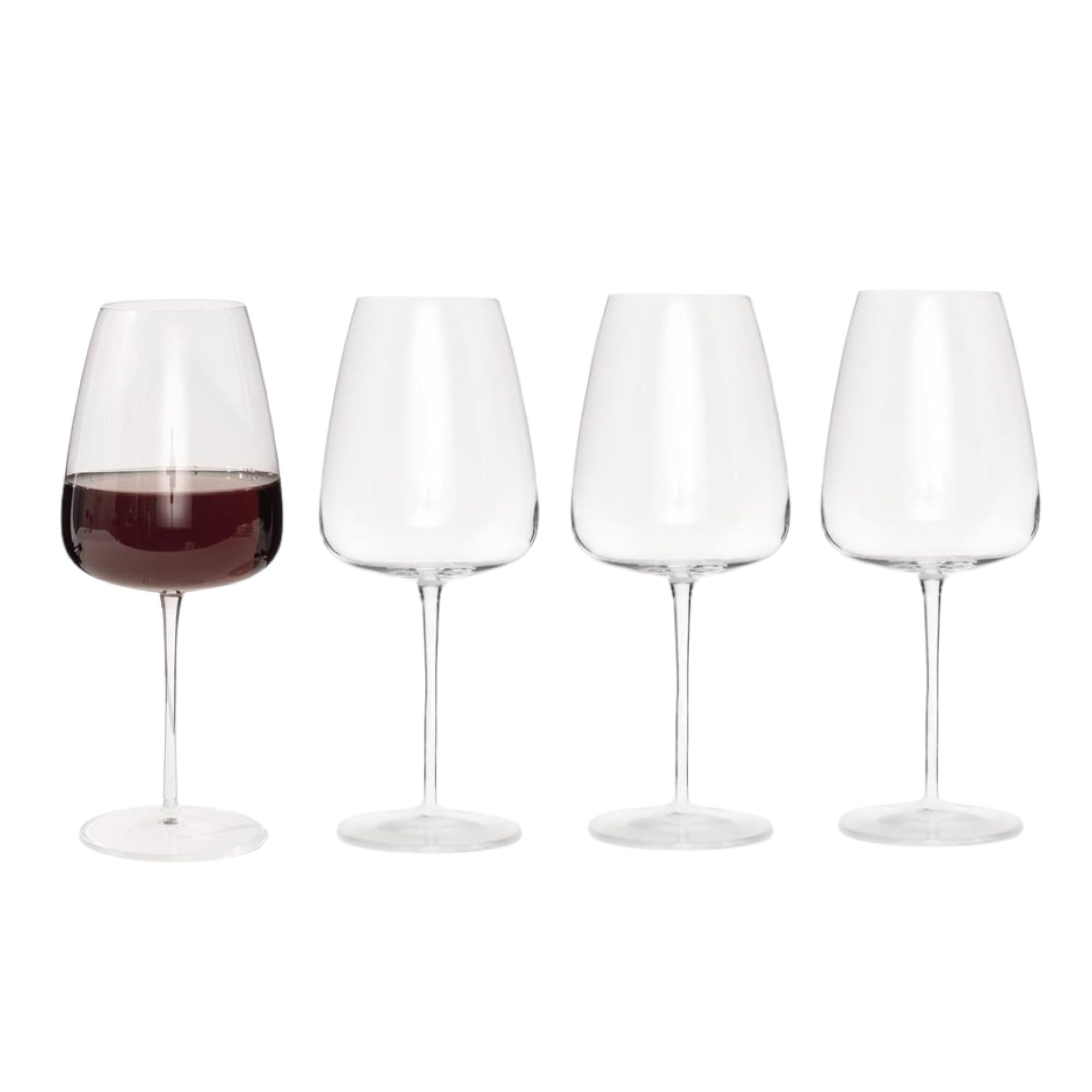 Luigi Bormioli Talismano Set Of 4 Grand Cru 18.5 Oz. Wine Glasses, Crystal SON-hyx Glass, With Titanium Reinforced Stems, Dishwasher Safe, Made In Italy.