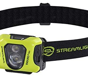 Streamlight 61436 Enduro Pro USB Rechargeable Multi-Function Head Lamp with Elastic and Rubber Head Strap and 3M Dual Lock, Yellow