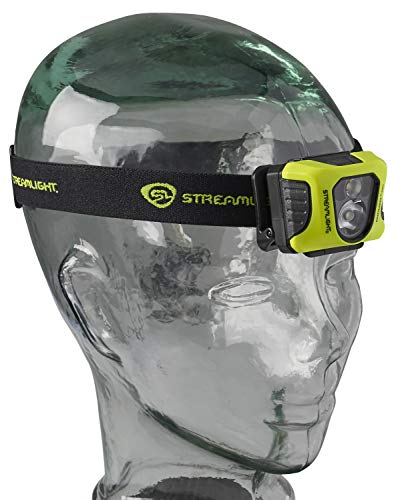 Streamlight 61436 Enduro Pro USB Rechargeable Multi-Function Head Lamp with Elastic and Rubber Head Strap and 3M Dual Lock, Yellow