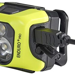 Streamlight 61436 Enduro Pro USB Rechargeable Multi-Function Head Lamp with Elastic and Rubber Head Strap and 3M Dual Lock, Yellow