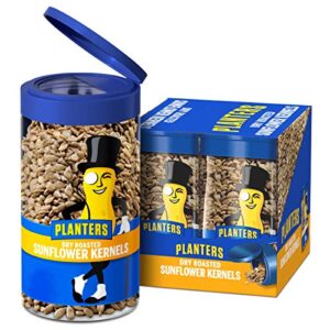 planters pop & pour dry roasted sunflower seeds, (4 - 5.85 oz. jars)