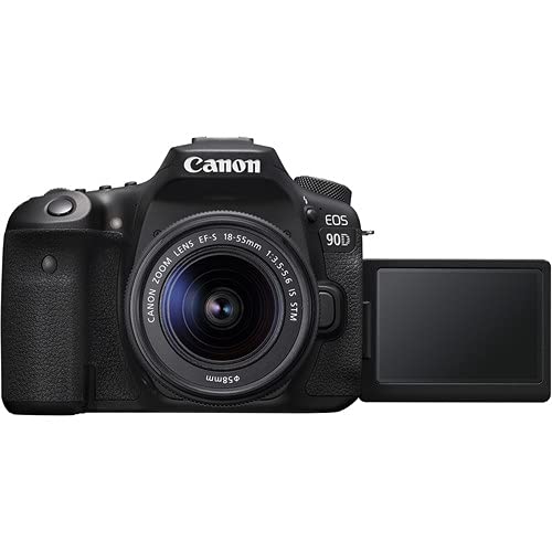 Canon 90D Digital SLR Camera with 18-55 is STM Lens (Renewed)