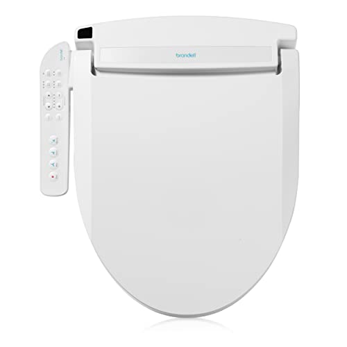 Brondell Swash Electronic Bidet Toilet Seat LT89, Fits Elongated Toilets, White – Side Arm Control, Warm Water Wash, Strong Wash Mode, Stainless-Steel Nozzle, Nightlight and Easy Installation