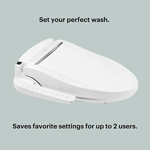 Brondell Swash Electronic Bidet Toilet Seat LT89, Fits Elongated Toilets, White – Side Arm Control, Warm Water Wash, Strong Wash Mode, Stainless-Steel Nozzle, Nightlight and Easy Installation