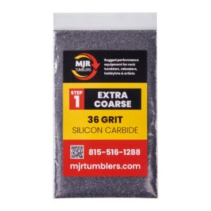 mjr tumblers 1lb silicon carbide 36 extra coarse rock grit stage 1