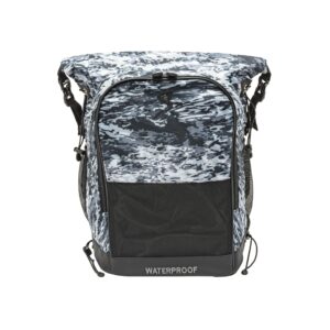 geckobrands dueler waterproof 32l backpack (artic geckoflage), use for nearly any sport, 2 compartments, separate wet from dry