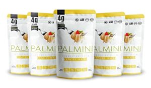 palmini angel hair pasta | low-carb, low-calorie hearts of palm pasta | keto, gluten free, vegan, non-gmo | as seen on shark tank | (12 ounce pouch-pack of 6)