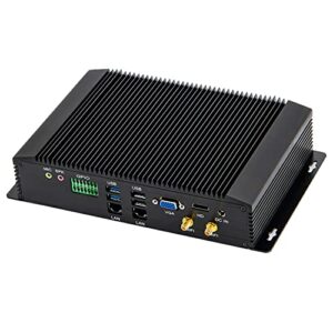 HUNSN Industrial PC, Fanless Mini Computer, IPC, Windows 11 or Linux Ubuntu, 4G, WOL, Watchdog Supported, Intel I5 8250U 8260U, IM06, 2 x LAN, GPIO, 6 x COM RS232 422 485, 8G RAM, 128G SSD