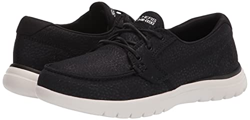 Skechers Womens Boat Shoe, Black ,7 medium US