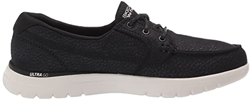 Skechers Womens Boat Shoe, Black ,7 medium US