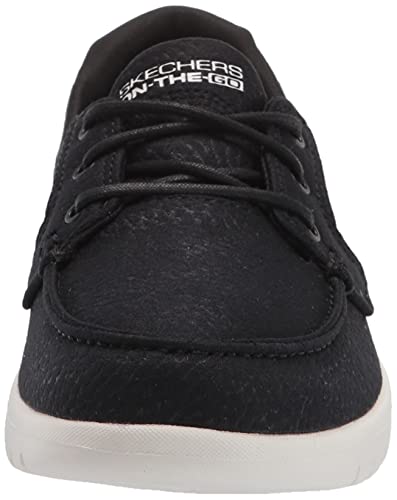 Skechers Womens Boat Shoe, Black ,7 medium US