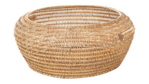 kouboo cambria open weave basket, honey-brown