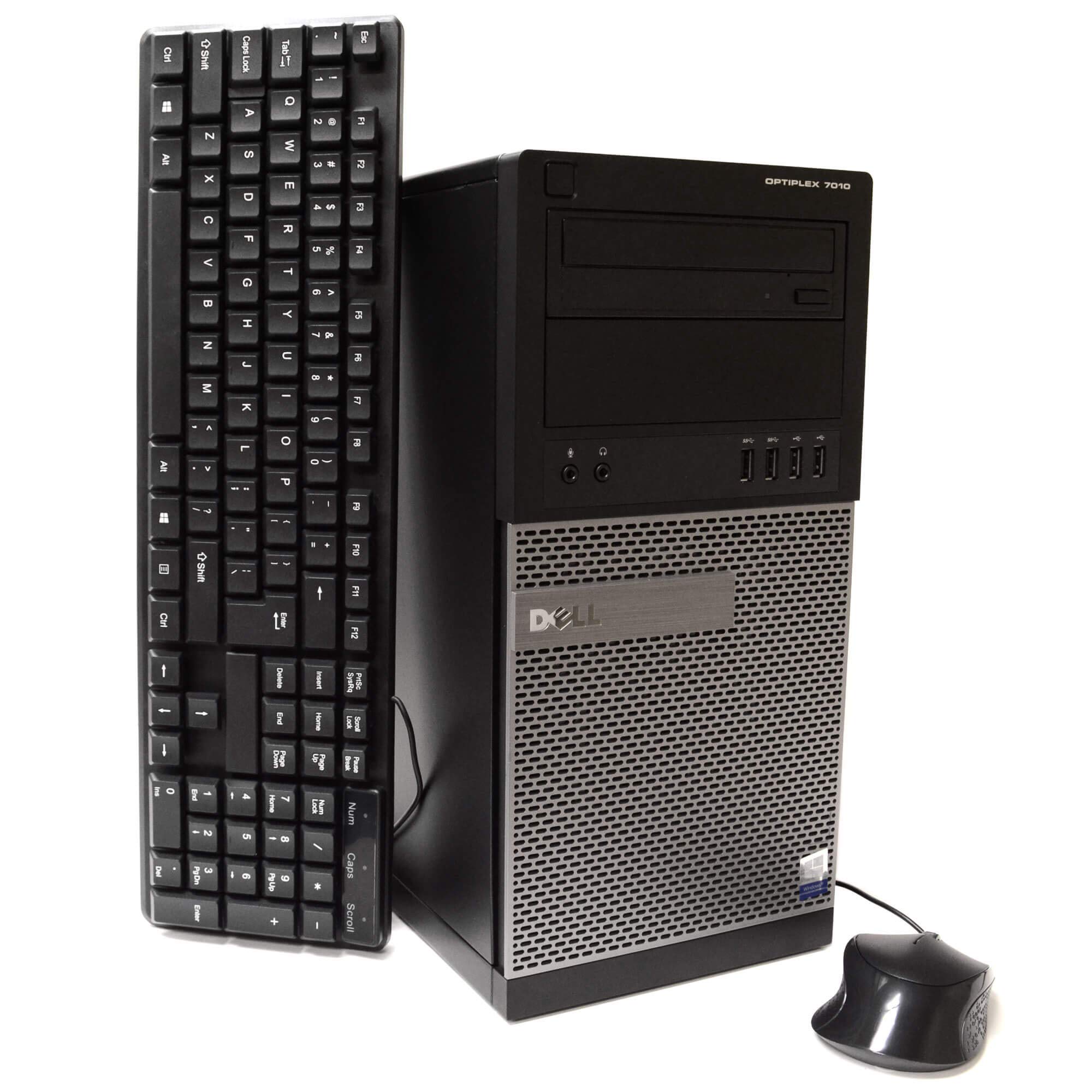 Dell Optiplex 7010 Tower Desktop PC, Intel Quad Core i5 (3.20GHz) Processor, 16GB RAM, 128GB Solid State Drive, 2TB Hard Drive, Windows 10 Pro, DVD, Keyboard, Mouse, WiFi (Renewed)